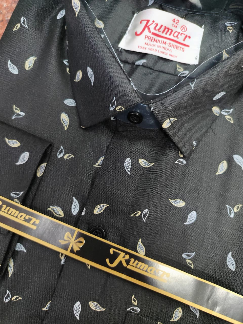 Men’s Black Full Sleeve Printed Shirt with Pocket