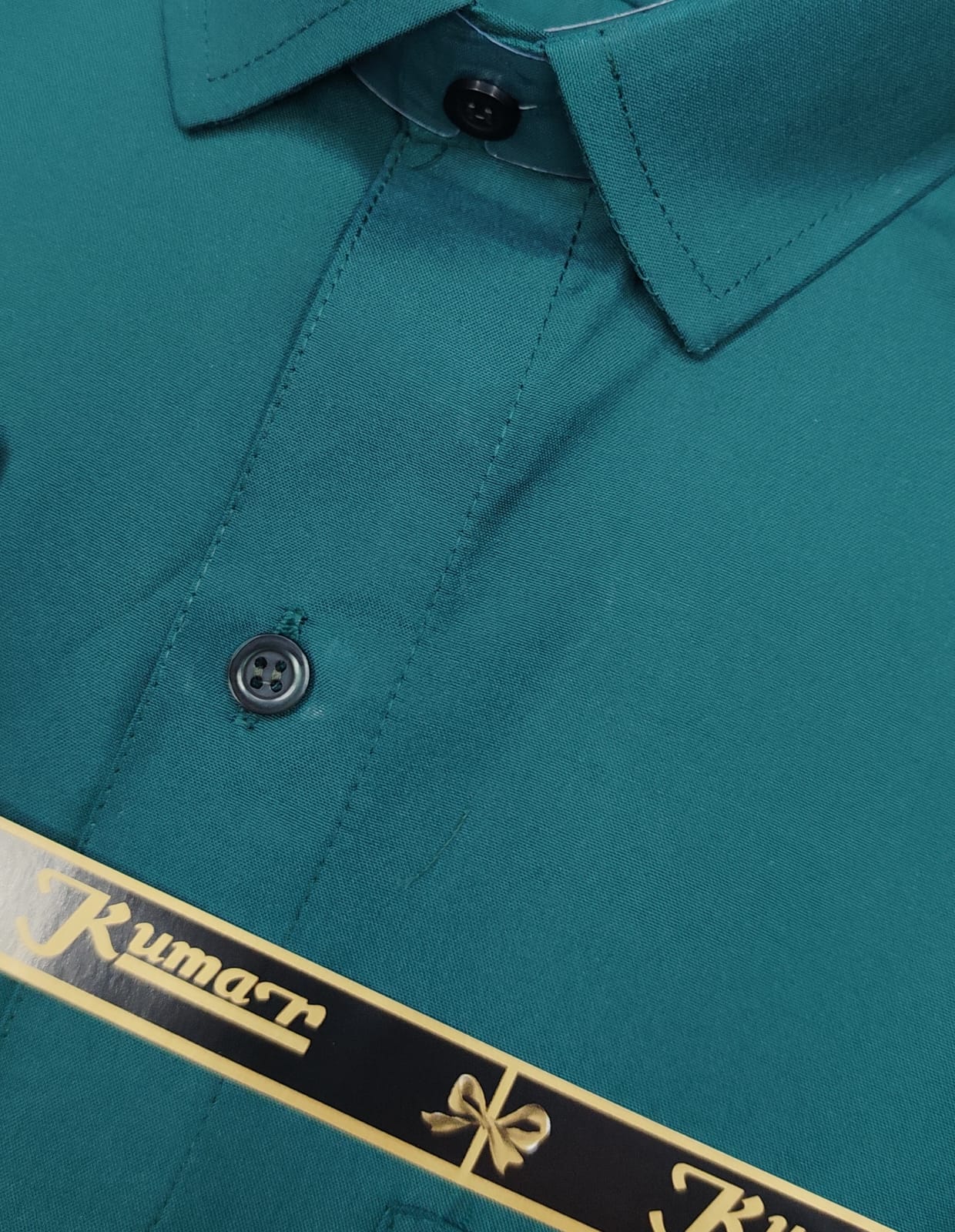 Men’s Dark Green Full Sleeve Solid Casual Shirt