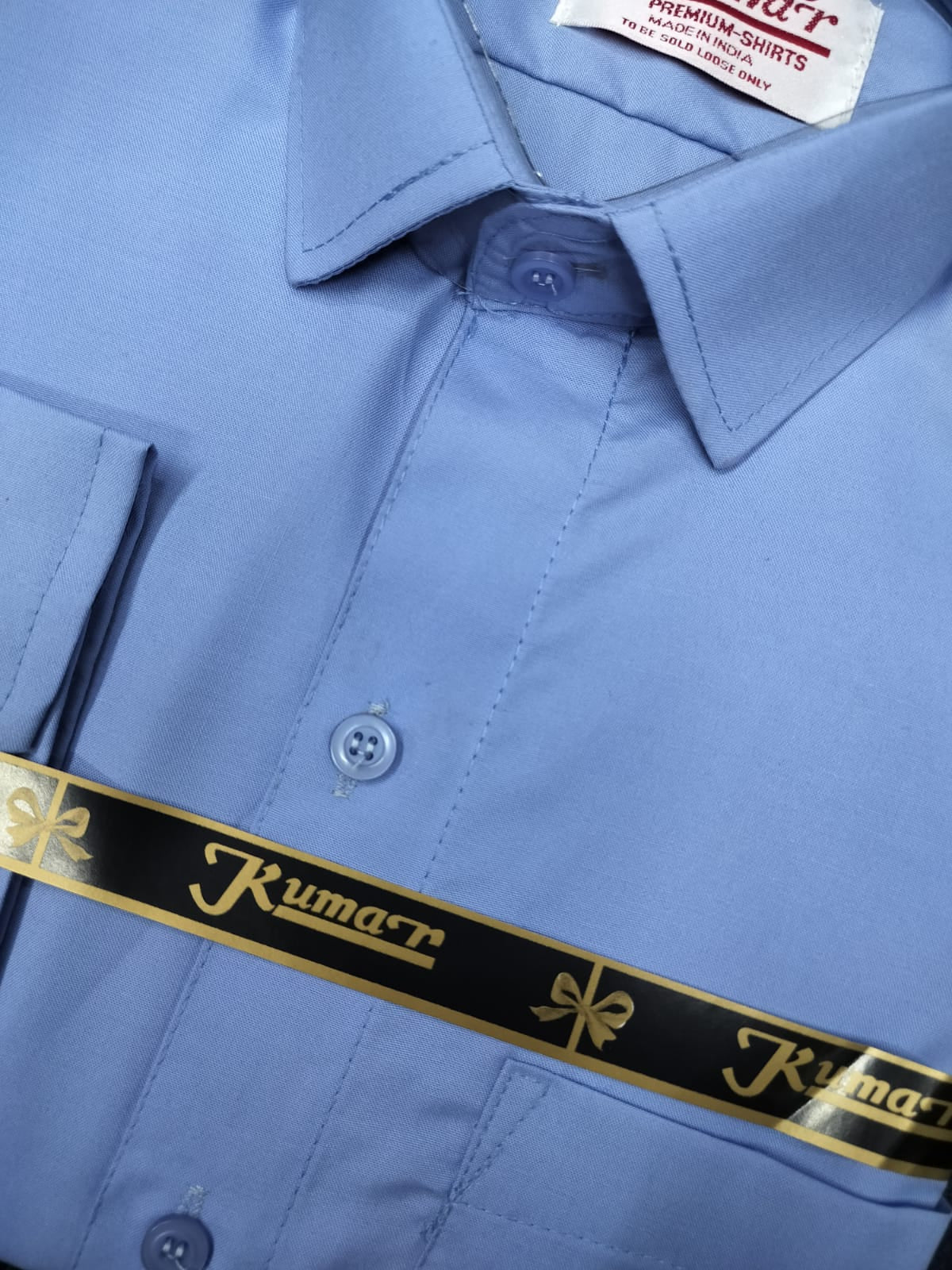 Men’s Blue Full Sleeve Solid Casual Shirt