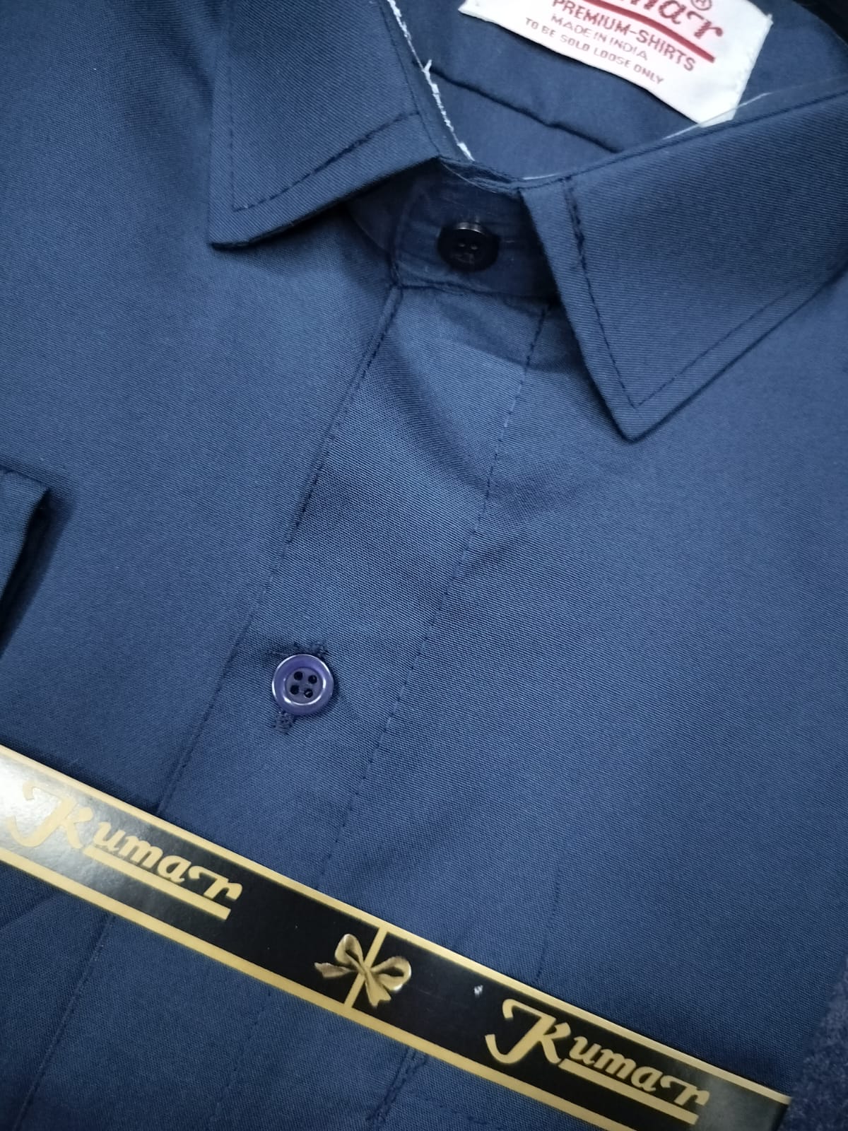 Men’s Dark Navy Full Sleeve Solid Casual Shirt