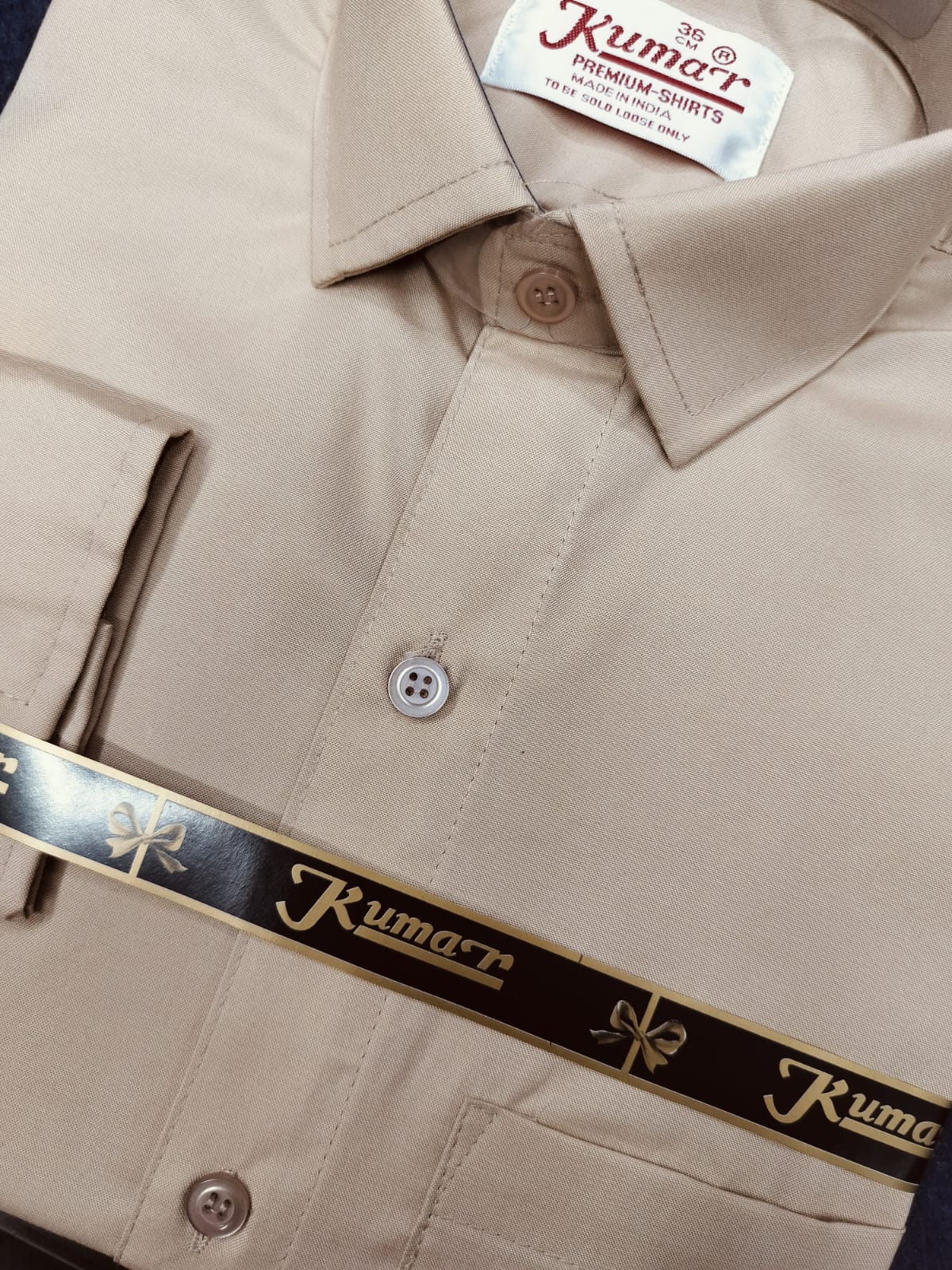 Men’s Peach Full Sleeve Solid Casual Shirt