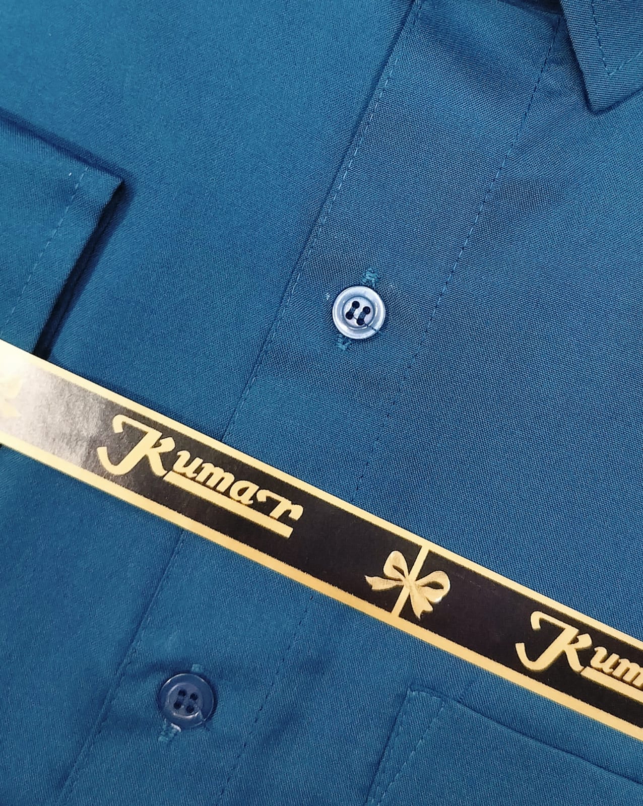 Men’s Greenish Blue Full Sleeve Solid Casual Shirt