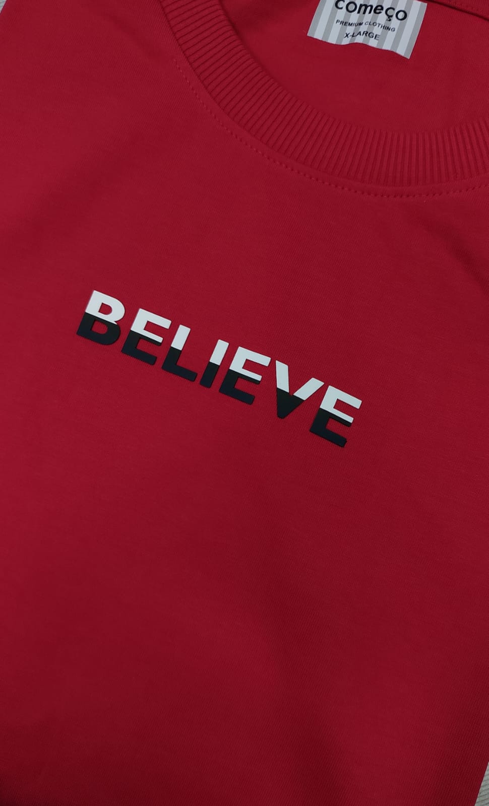 Men’s Red Drop Shoulder Oversized T-Shirt