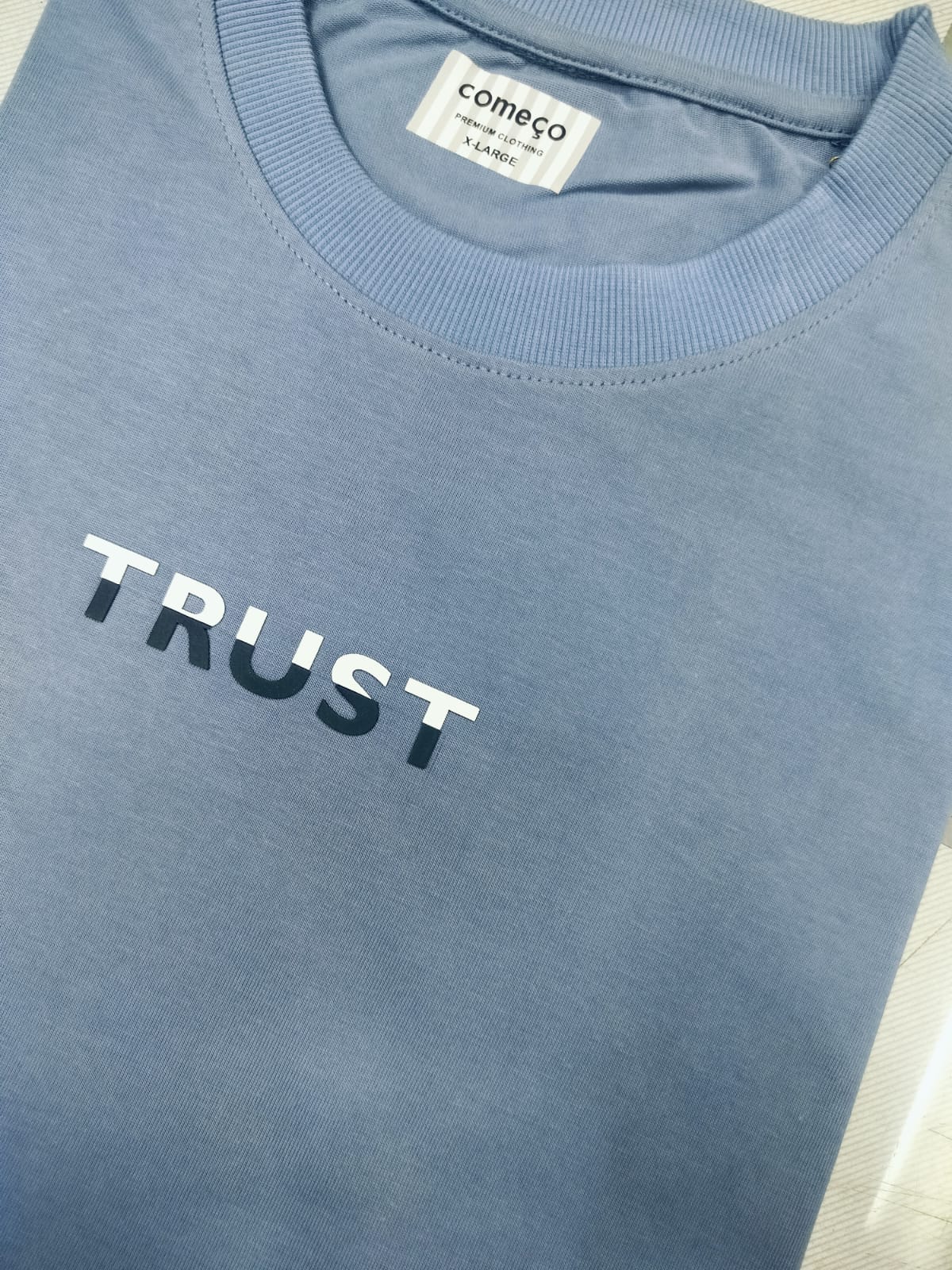 Men’s Blue Drop Shoulder Oversized T-Shirt