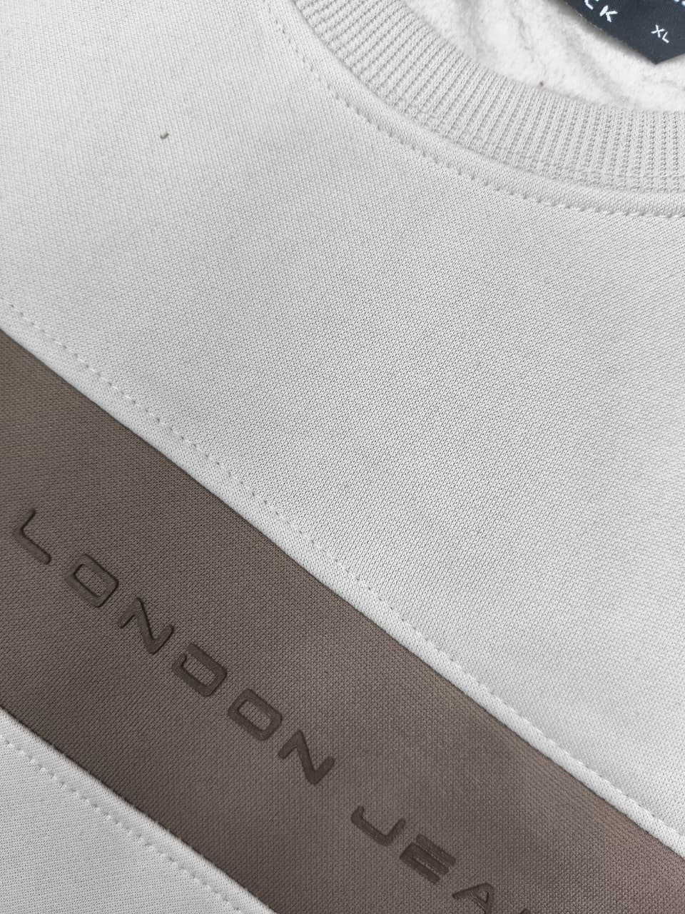 Men’s Cream & Brown Full Sleeve T-Shirt | Premium Cotton Casual Wear
