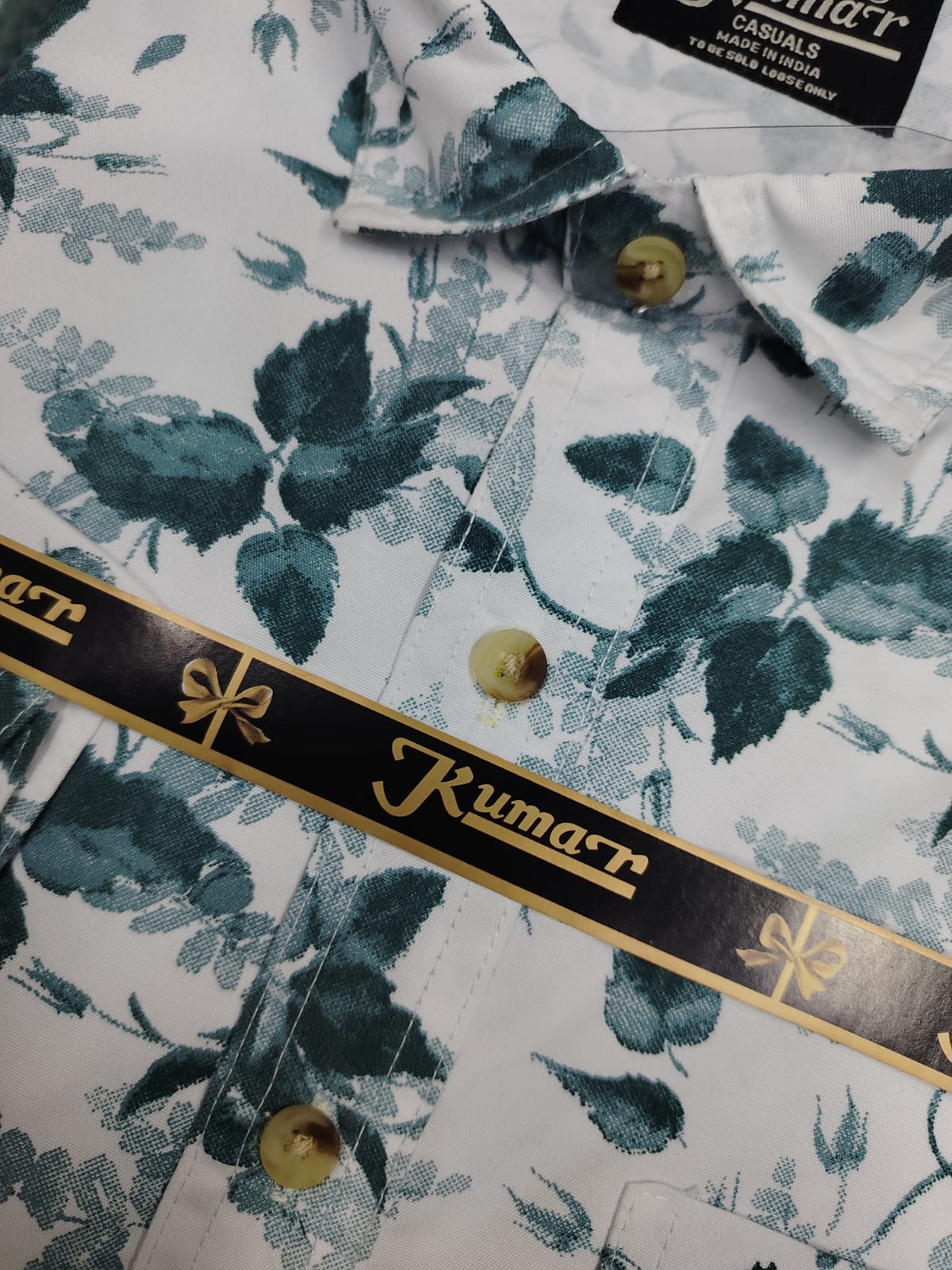 Men’s Premium Leaf Green Full Sleeve Printed Shirt