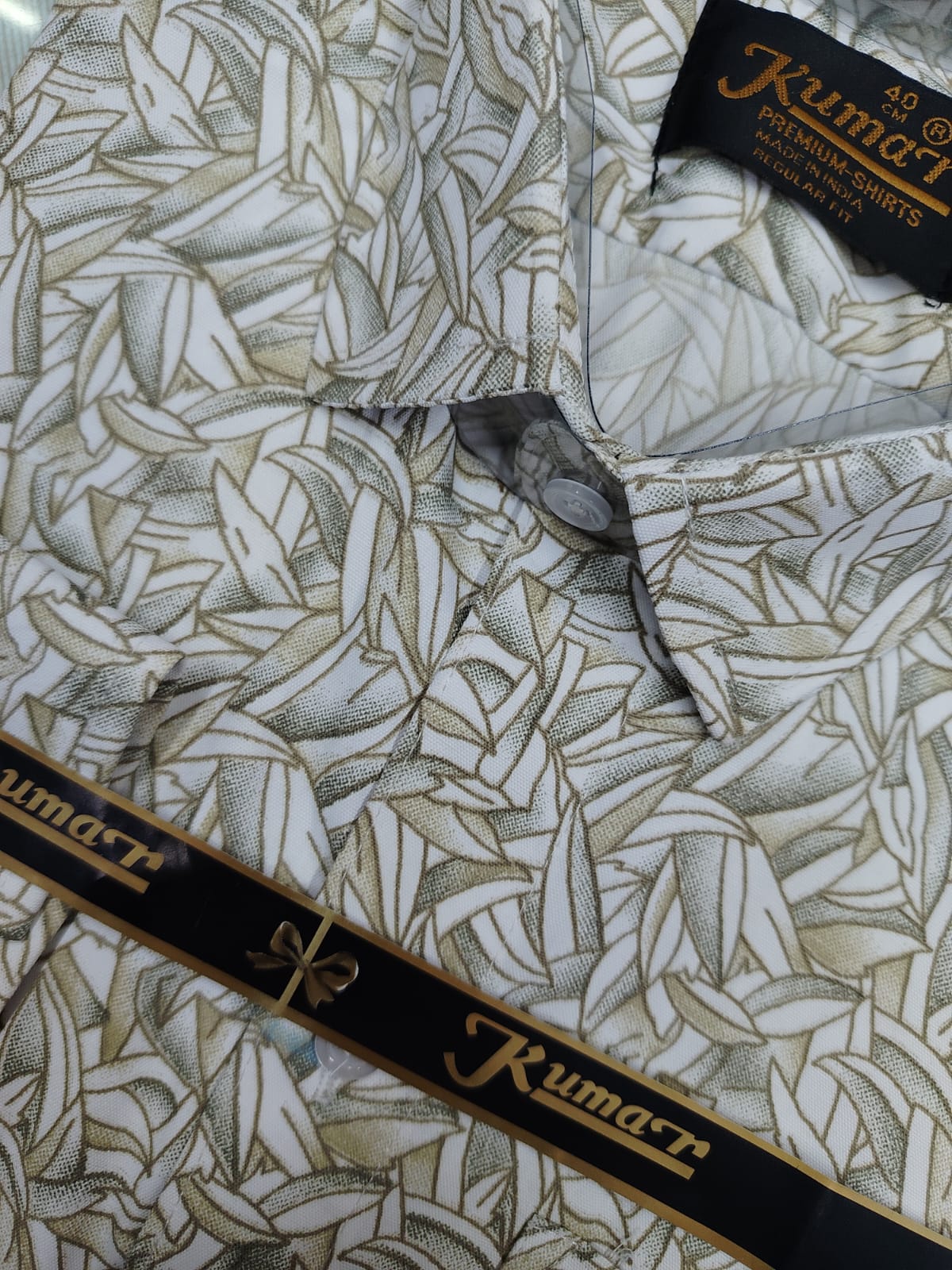 Men’s Premium Light Green Full Sleeve Printed Shirt