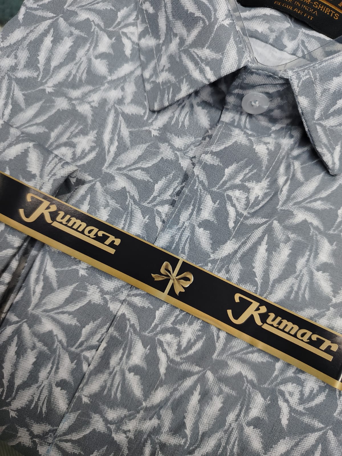 Men’s Premium Grey Full Sleeve Printed Shirt