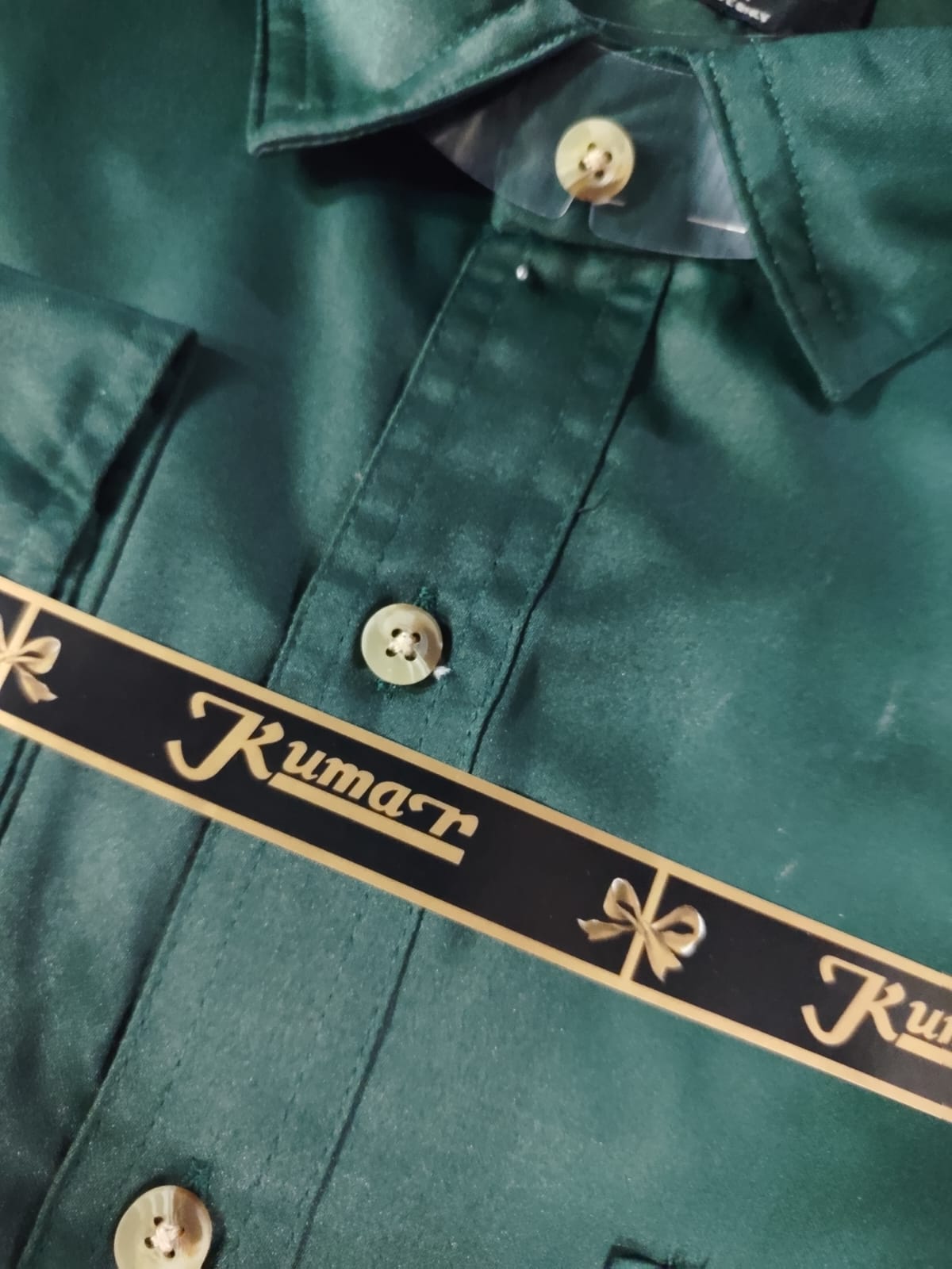 Premium Satin Finish Full Sleeve Dark Green Shirt for Men