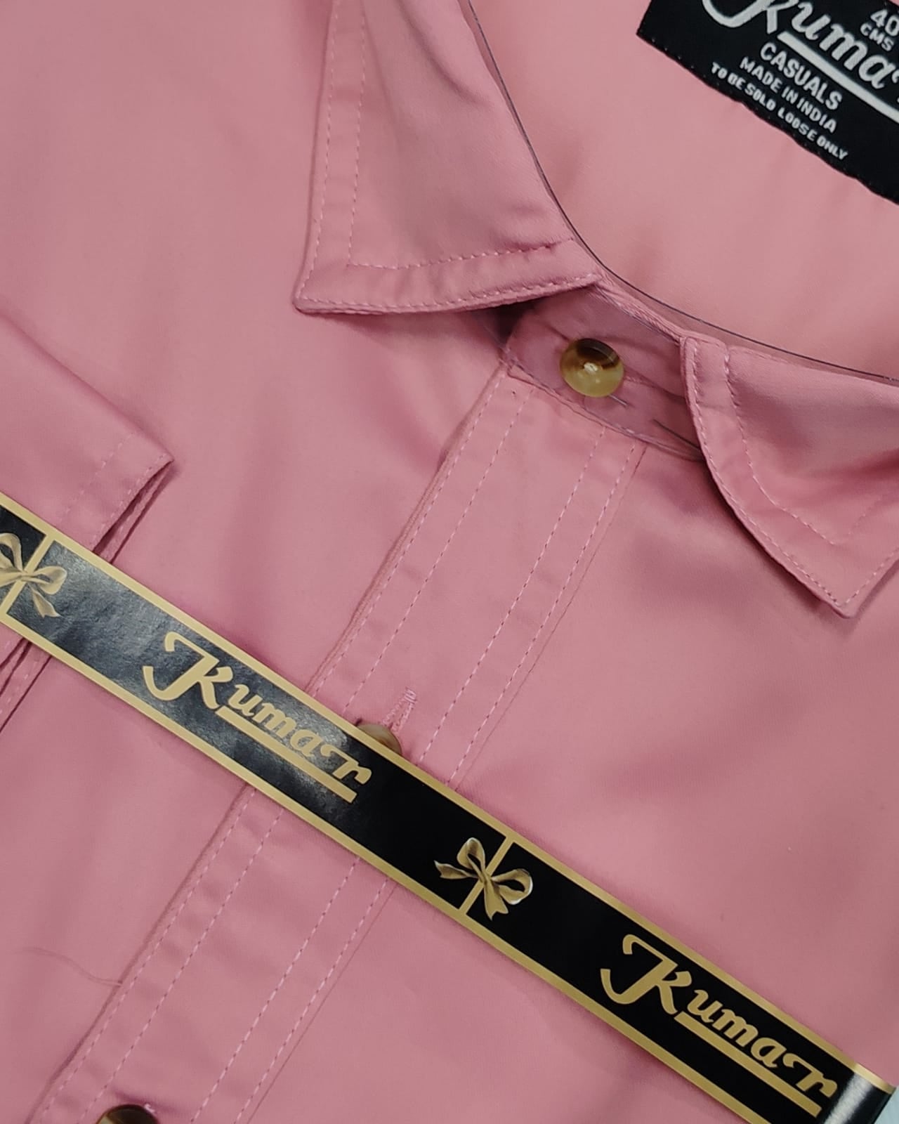 Premium Satin Finish Full Sleeve Pink Shirt for Men