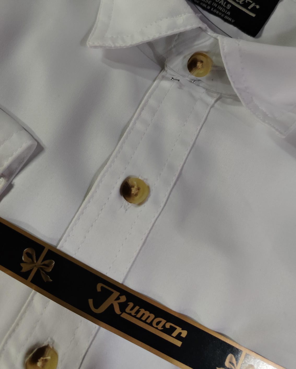 Premium Satin Finish Full Sleeve White Shirt for Men