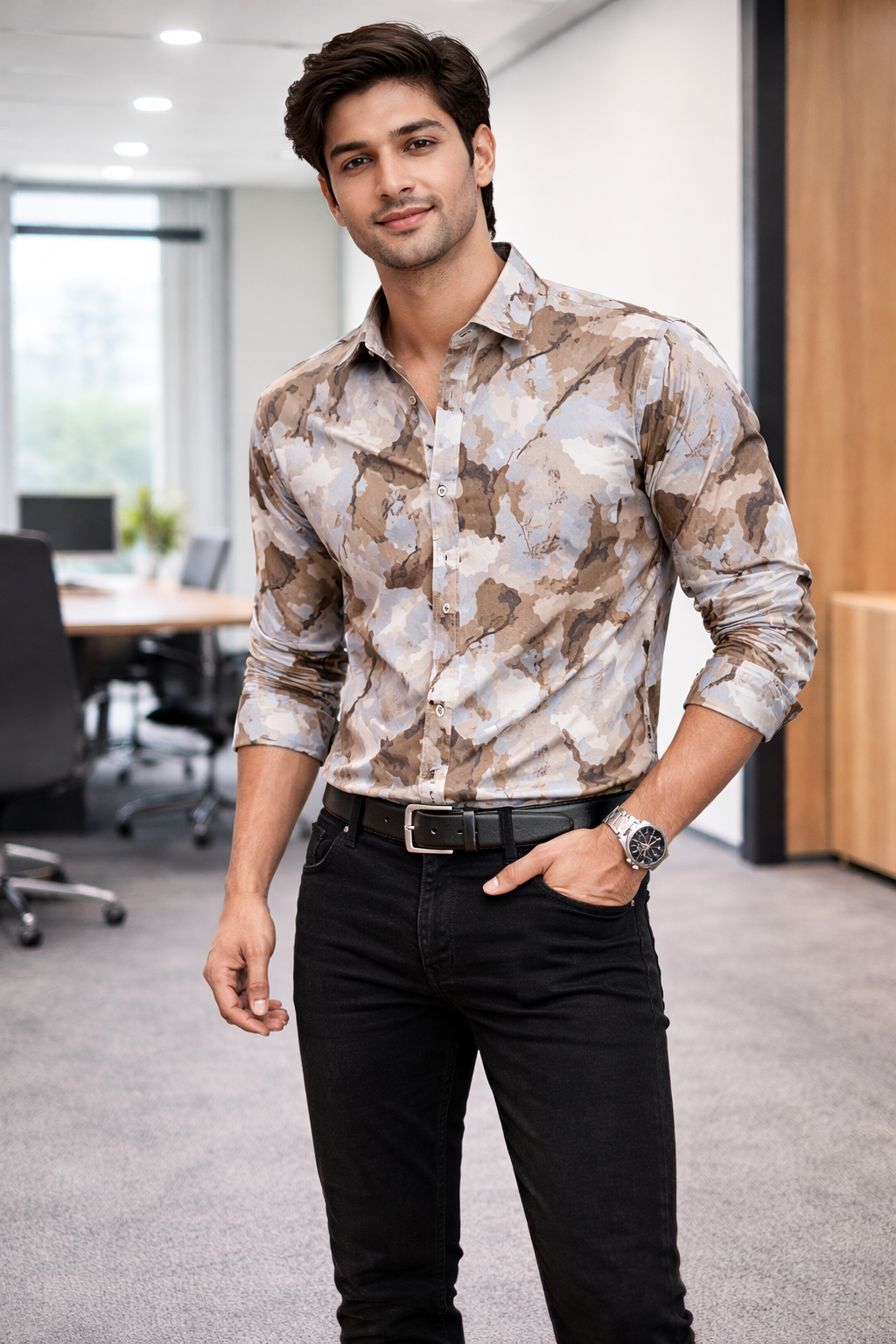 Kumar Casual Printed Shirt for Men