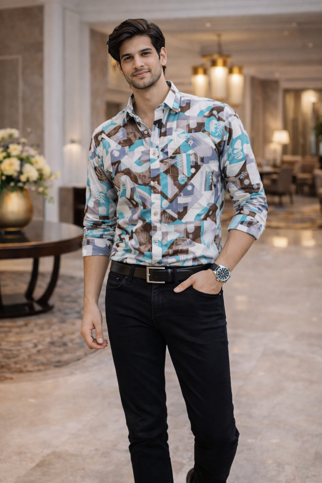 Kumar Casual Printed Shirt for Men
