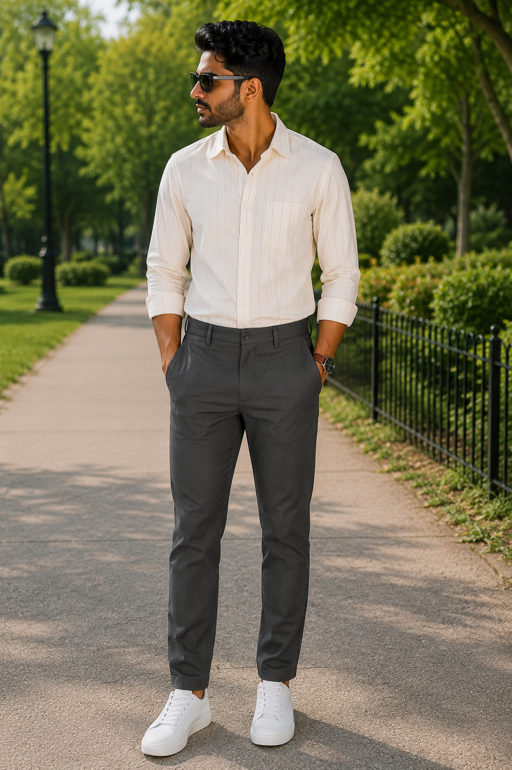 Men's Casual Light Grey Cotton Jeans – Soft Fabric