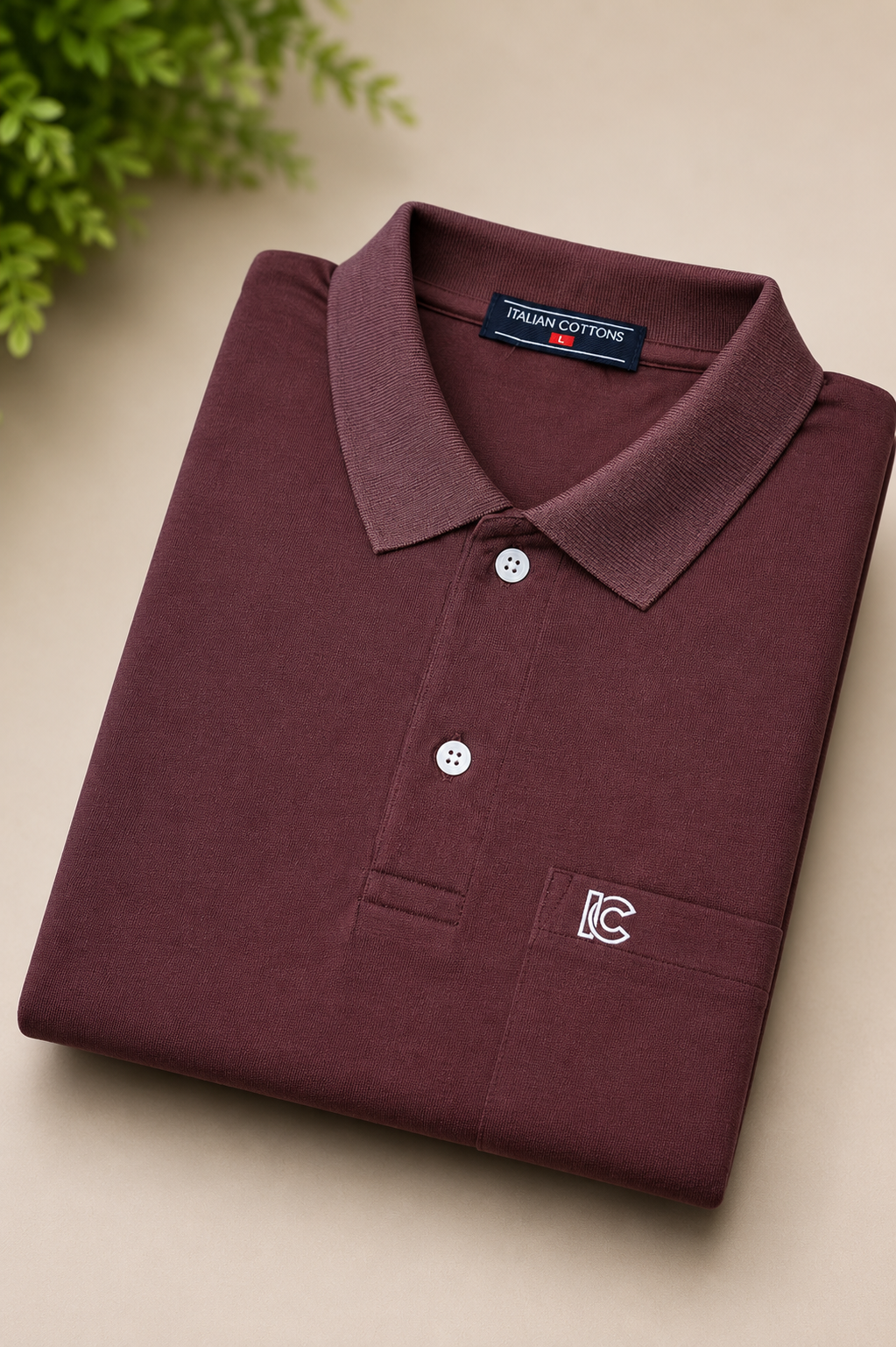 Men's Dark Chocolate Striped Polo T-Shirt with Chest Pocket