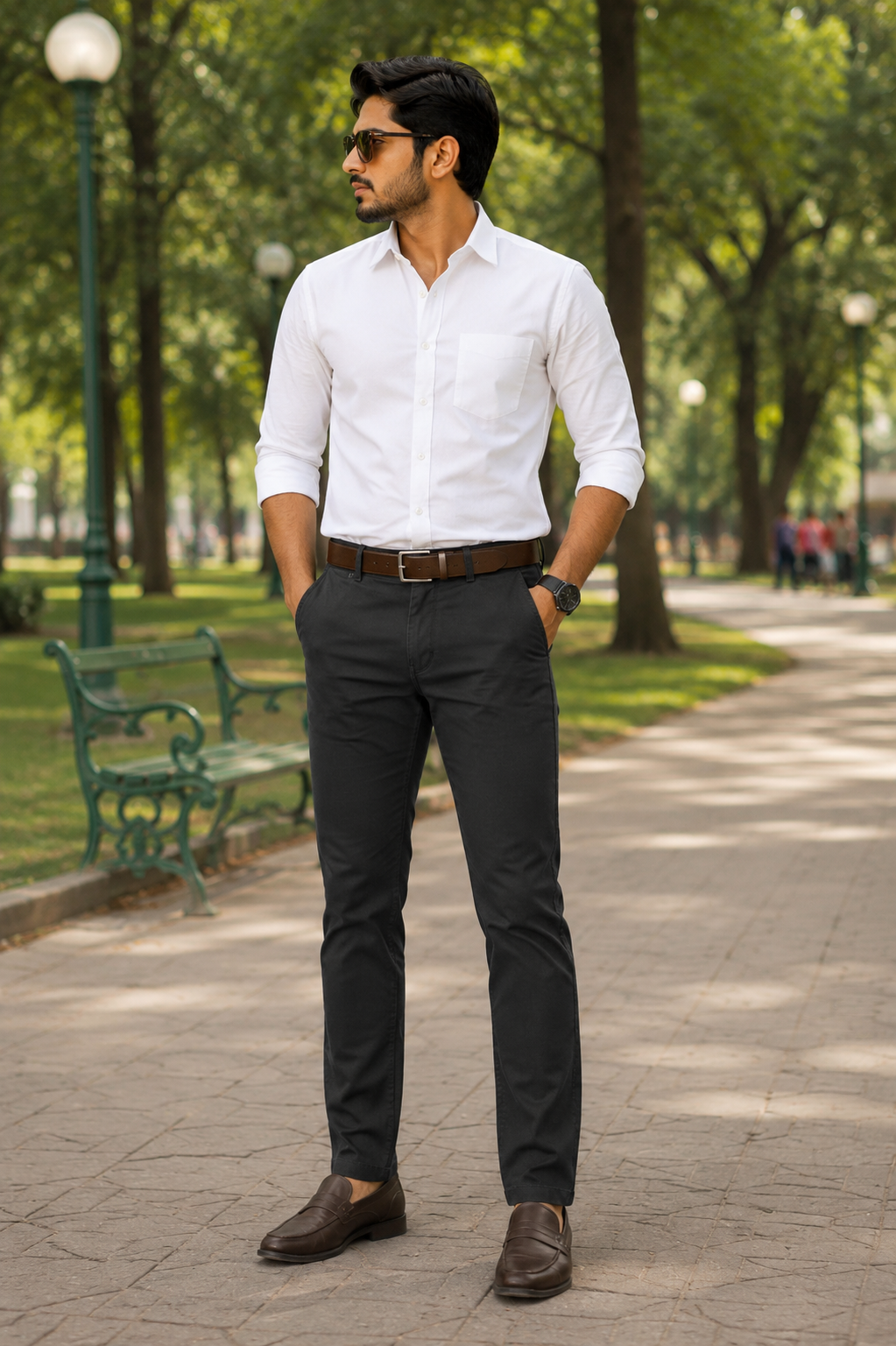 Men's Solid Light Green Denim Jeans with Premium Finish