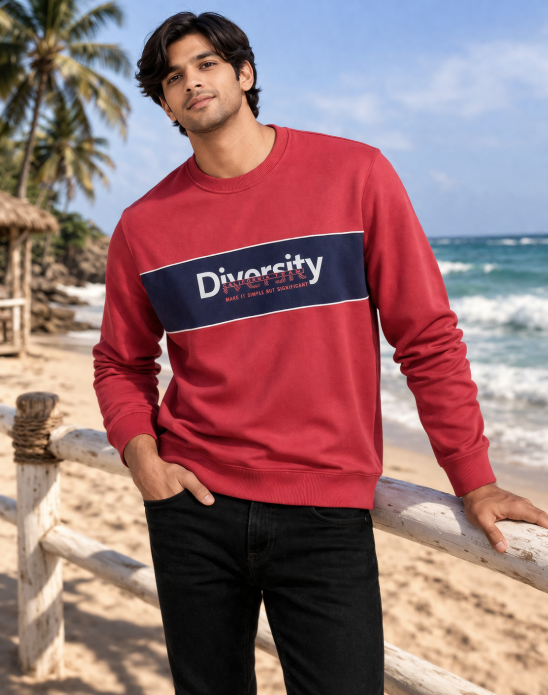 Men’s Blue Full Sleeve T-Shirt | Premium Cotton Casual Wear